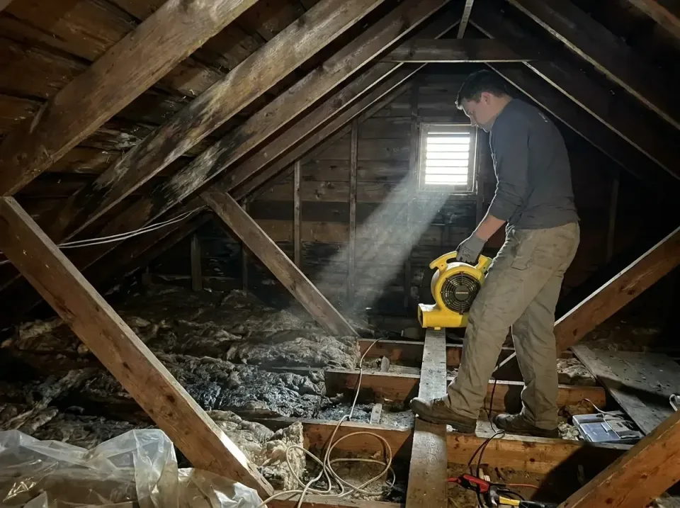 attic-water-damage-drying-proc-007 — frequently asked questions, Emergency Water Extraction & 24/7 Flood Response in Woodlyn…